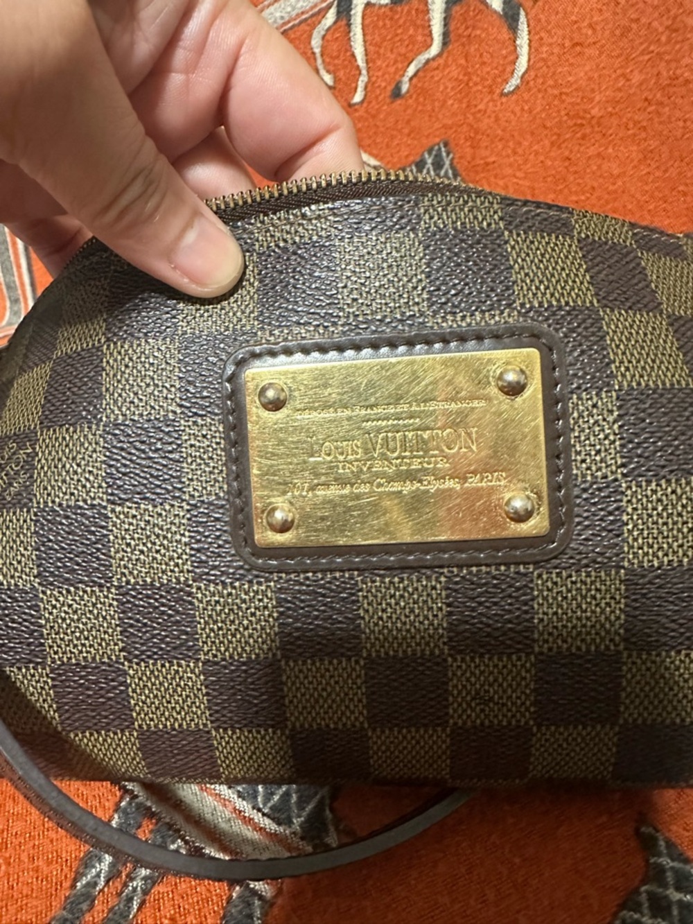 LOUIS VUITTON ❤️🌟DU3088 EVA 2-WAY DAMIER EBENE BAG ⭐️ - Picture 6 of 11